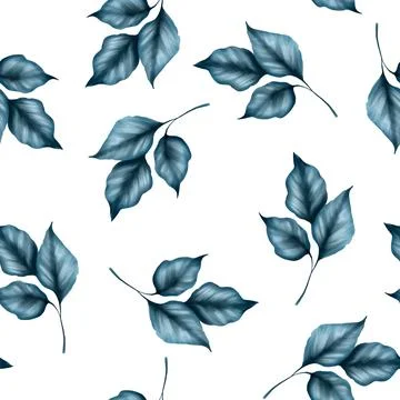 Seamless leaves pattern Stock Illustration