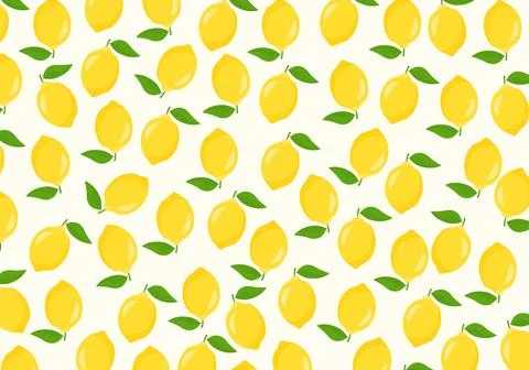 Seamless lemon pattern background. Vector illustration. Stock Illustration