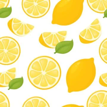 Seamless lemon pattern. Stock Illustration