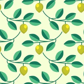 Seamless lemon pattern Illustrazione stock
