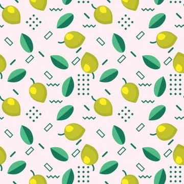 Seamless lemon pattern Stock Illustration