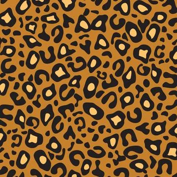 Seamless leopard cheetah fur pattern. Panther fabric textile print design Stock Illustration