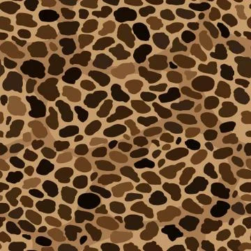Seamless leopard, ocelot or wild cat fur pattern print 库存插图