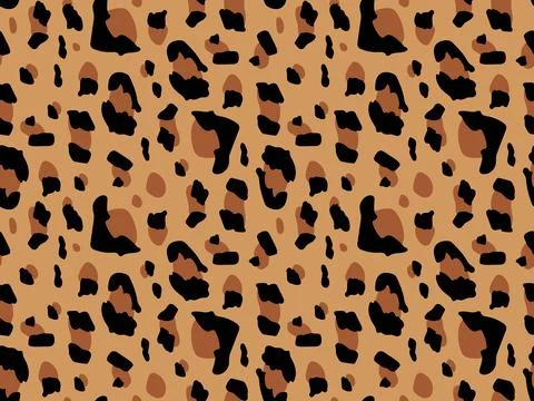 Seamless Leopard pattern. Abstract geometric textured in brown. Leopard skin Stock Illustration
