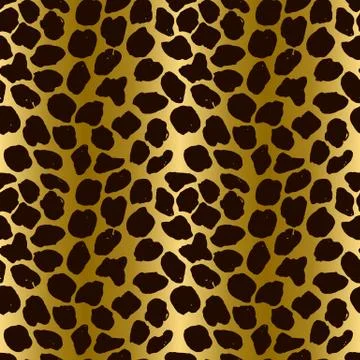 Seamless leopard pattern. Animal skin grunge texture. Giraffe gradient Stock Illustration