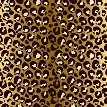Seamless leopard pattern. Animal skin grunge texture. Gold gradient background 스톡 일러스트