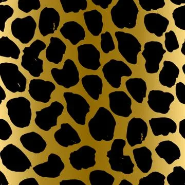 Seamless leopard pattern. Animal skin grunge texture. Giraffe gradient Stock Illustration