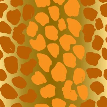 Seamless leopard pattern. Animal skin grunge texture. Giraffe gradient Stock Illustration