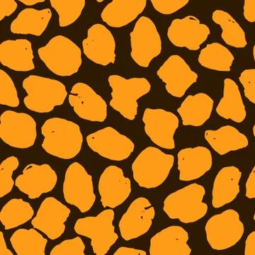 Seamless leopard pattern. Animal skin grunge texture. Giraffe background. Vector Stock Illustration