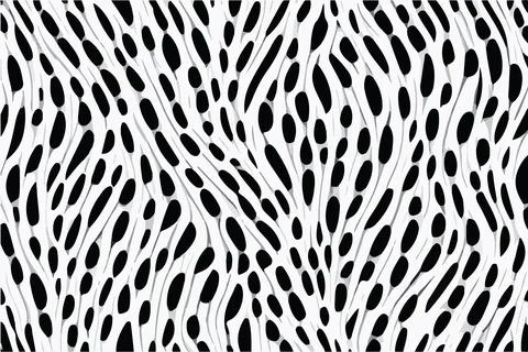 Seamless leopard pattern. Black and white vector background. Illustrazione stock