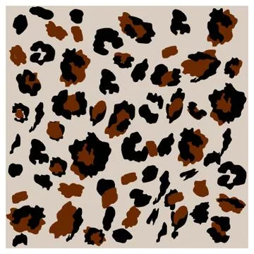 Seamless Leopard pattern design, vector illustration background. Stock Illustration