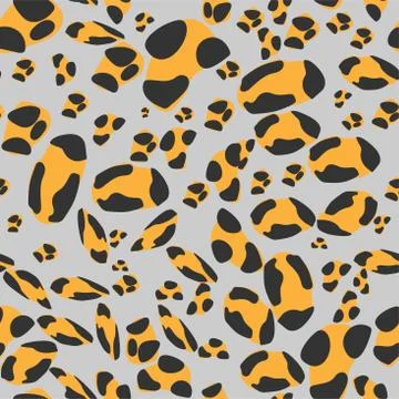 Seamless leopard pattern. Vector illustration. Stock Illustration
