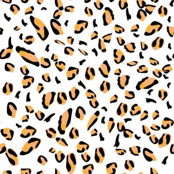 Seamless leopard pattern. Vector illustration. Stock Illustration
