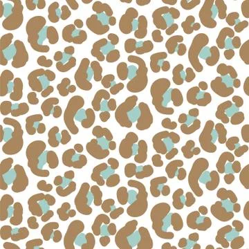 Seamless leopard pattern vector simple texture. Stock Illustration