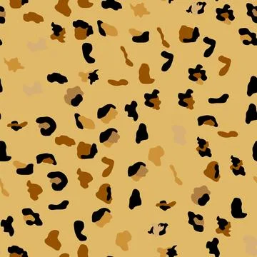 Seamless leopard print pattern. Fully seamless jaguar or cheetah skin pattern Stock Illustration