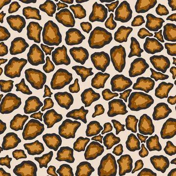 Seamless leopard print pattern. A modern, stylized design with natural colors Stock Illustration