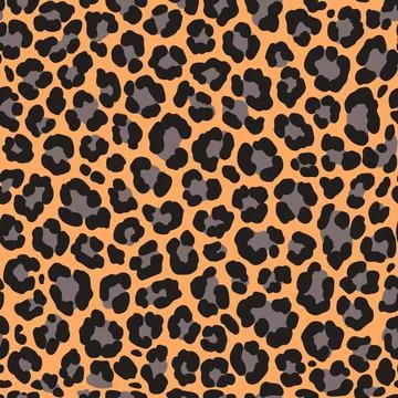 Seamless leopard print. Vector animal skin texture background Stock Illustration