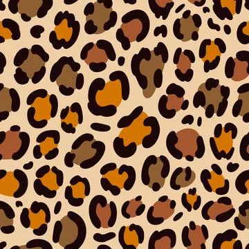 Seamless leopard print. Vector animal skin texture background. Illustrazione stock