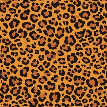 Seamless leopard print. Vector animal skin texture background Stock Illustration