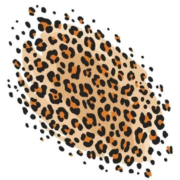 Seamless leopard print. Vector animal skin texture background Stock Illustration