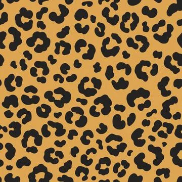 Seamless leopard print. Vector animal skin texture background Stock Illustration
