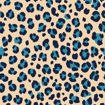 Seamless leopard print. Vector animal skin texture background. Illustrazione stock