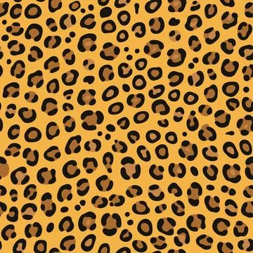 Seamless leopard print. Vector animal skin texture background Stock Illustration