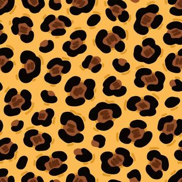 Seamless leopard print. Vector animal skin texture background Illustrazione stock