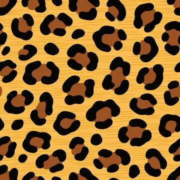 Seamless leopard print. Vector animal skin texture background Stock Illustration