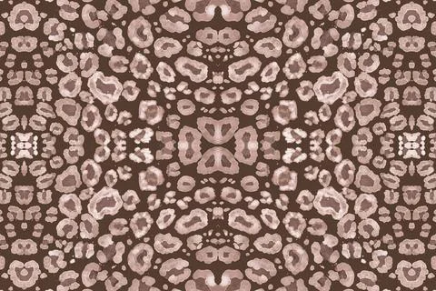 Seamless Leopard Repeat. Brown Panther Fur Stock Illustration
