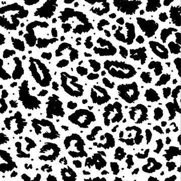 Seamless leopard wild nature pattern. Vector animal print. Stock Illustration