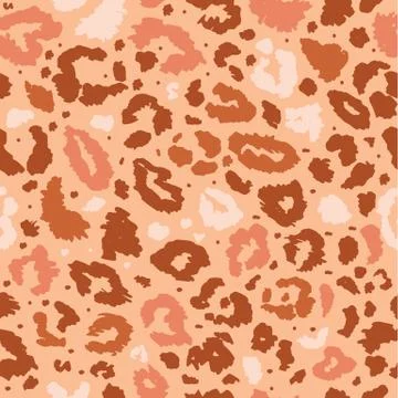 Seamless leopard wild nature pattern. animal print. Stock Illustration