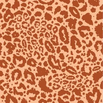 Seamless leopard wild nature pattern. animal print. Stock Illustration
