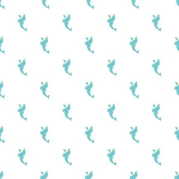 Seamless light blue dolphin pattern repeating background 스톡 일러스트