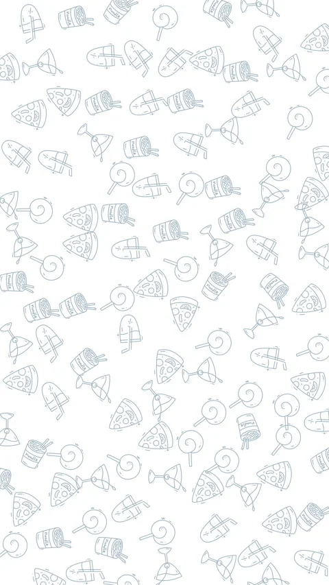 Seamless light blue doodle icons pattern background loop animation Stock Footage 336834943