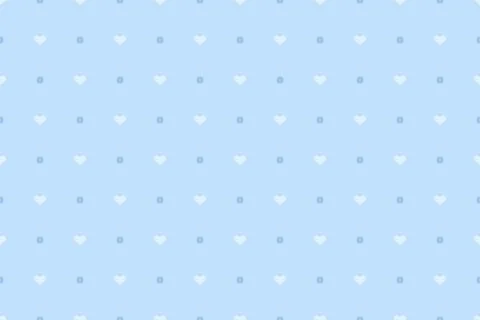 Seamless light blue pattern with small hearts and dots. Cute flat style 스톡 일러스트