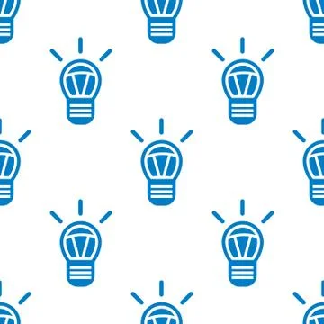 Seamless light bulb pattern Stock Illustration