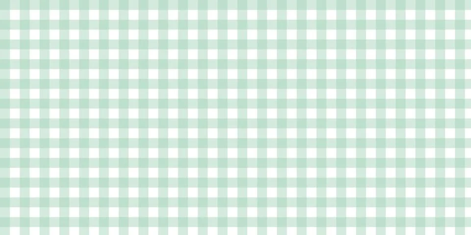 Seamless Light Green and White Checkered Gingham Pattern Background for Desig Stock Illustration