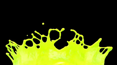 Seamless light green paint splash in slow motion, alpha included (FULL HD) Video stock 39504073