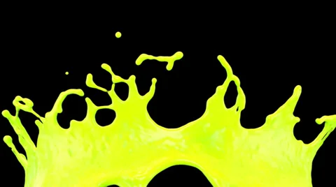 Seamless light green paint splash in super slow motion, alpha included (FULL HD) Video stock 39522046