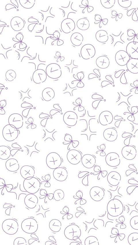 Seamless light purple abstract geometric shapes pattern on white background Stock Footage 340440761