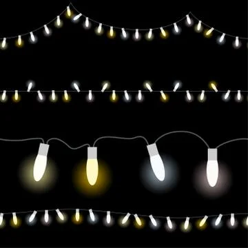 Seamless light strings Stock Illustration