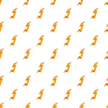 Seamless lightning bolt pattern representing electricity and energy Stock Illustration