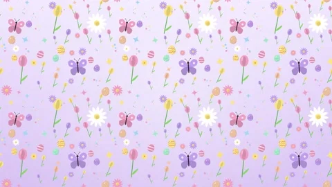 Seamless lilac spring pattern of tulips Vídeos de archivo 348618802