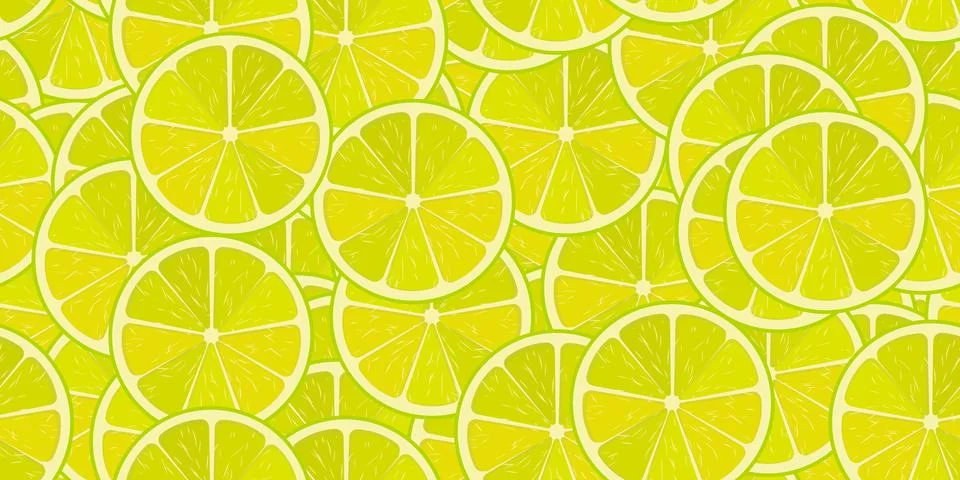 Seamless lime or lemon vector pattern. Minimalistic food background. Vitamins Illustrazione stock