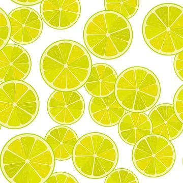 Seamless lime or lemon vector pattern. Minimalistic food background. Vitamins Illustrazione stock