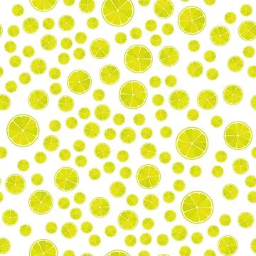 Seamless lime or lemon vector pattern. Minimalistic food background. Vitamins Illustrazione stock