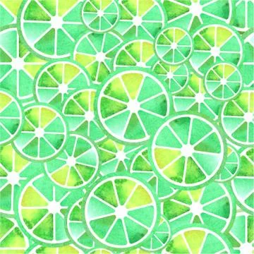 Seamless lime pattern in green colors surface Stock Illustration