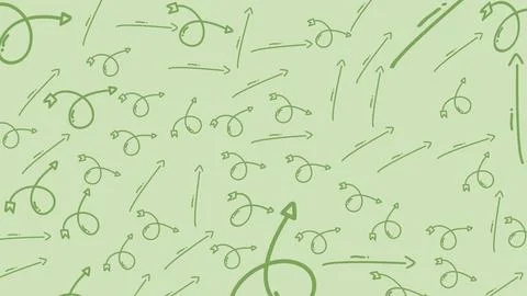 Seamless line art pattern featuring playful cartoon doodles Illustrazione stock