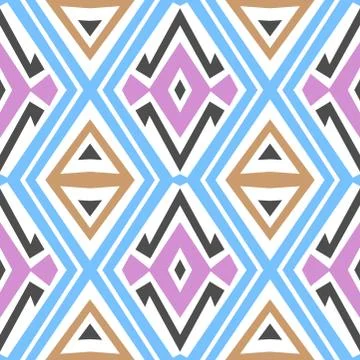 Seamless line art pattern for textile design, wrapping papers, Abstract fancy Stock Illustration